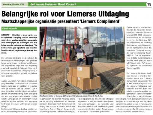 Nieuwe plannen, het ‘Liemers Compliment’