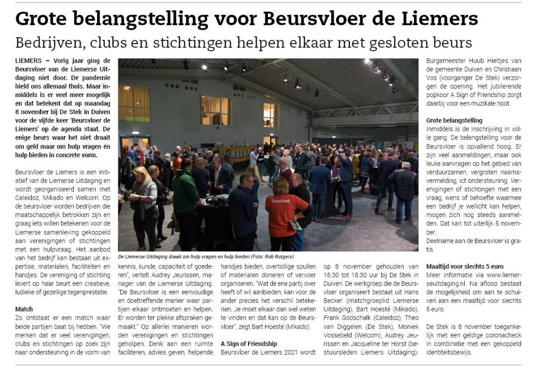 Grote belangstelling voor de Beursvloer!